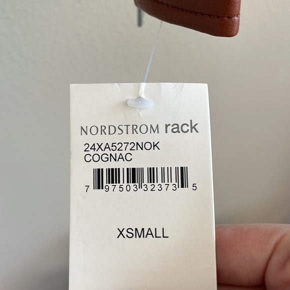 NWT BLANKNYC Faux Leather Full Zip Moto Jacket in Cognac - Picture 7 of 13